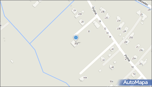 Krosno, Polna, 30a, mapa Krosna