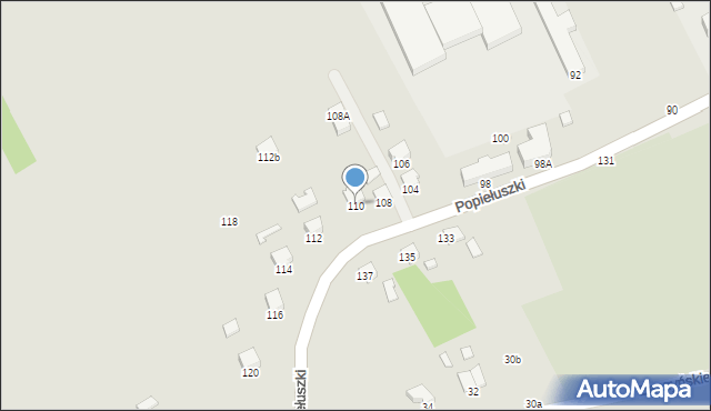Krosno, Popiełuszki Jerzego, bł. ks., 110, mapa Krosna