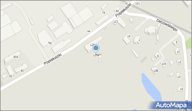 Krosno, Popiełuszki Jerzego, bł. ks., 125a, mapa Krosna