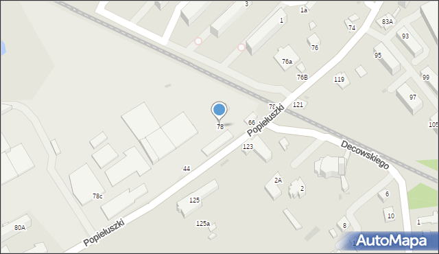 Krosno, Popiełuszki Jerzego, bł. ks., 78, mapa Krosna