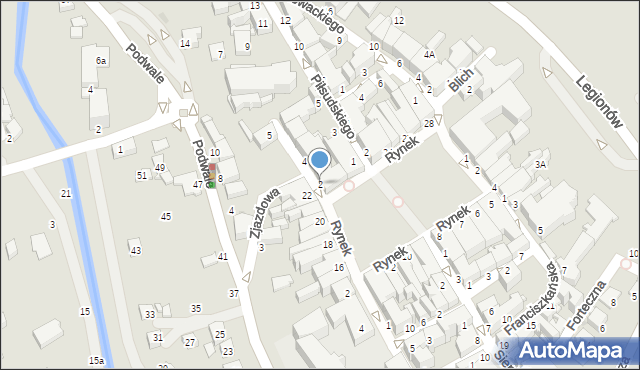 Krosno, Portiusa Wojciecha Roberta, 2, mapa Krosna