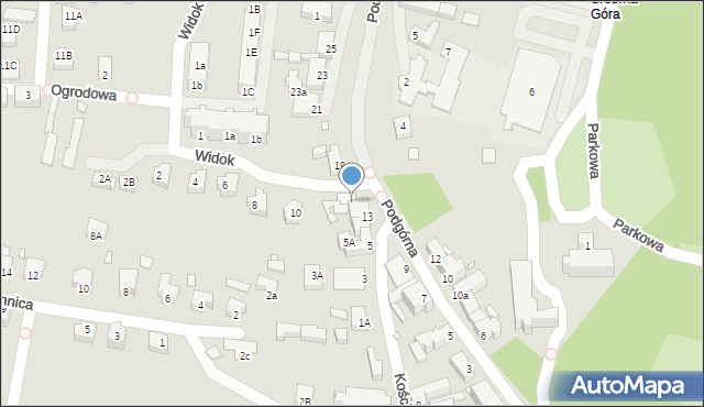 Krosno Odrzańskie, Podgórna, 15, mapa Krosno Odrzańskie