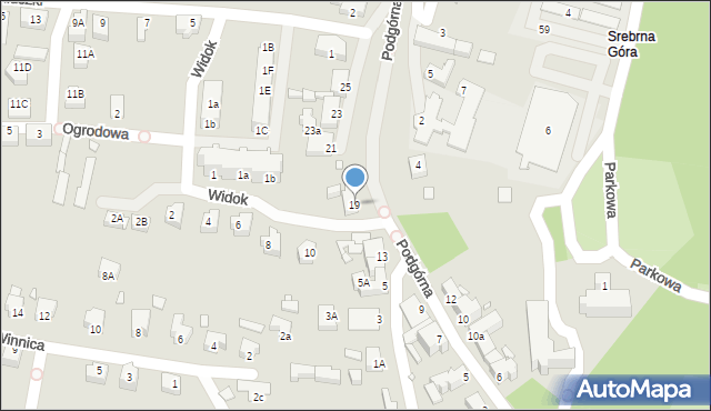 Krosno Odrzańskie, Podgórna, 19, mapa Krosno Odrzańskie