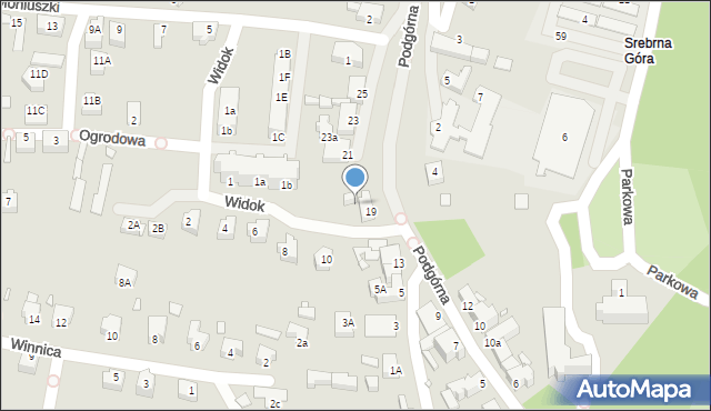 Krosno Odrzańskie, Podgórna, 19a, mapa Krosno Odrzańskie