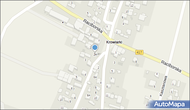 Krowiarki, Powstańców Śląskich, 2A, mapa Krowiarki