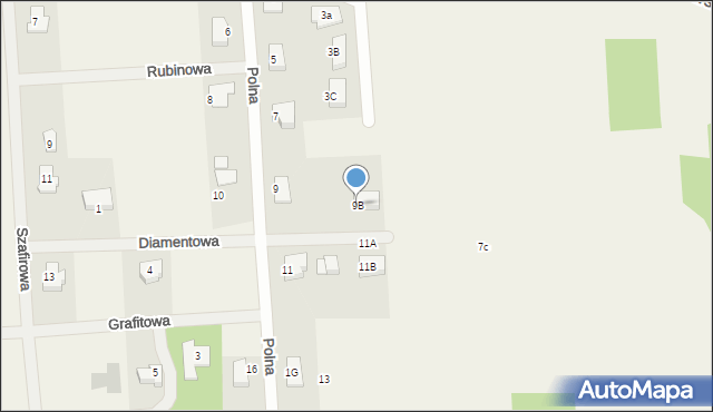 Krubin, Polna, 9B, mapa Krubin