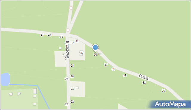 Krupia Wólka, Polna, 39, mapa Krupia Wólka