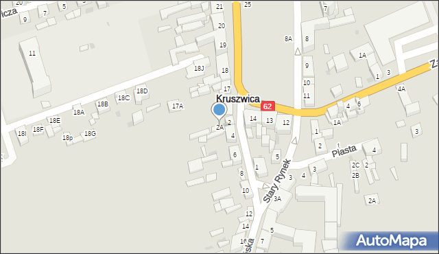 Kruszwica, Poznańska, 2A, mapa Kruszwica