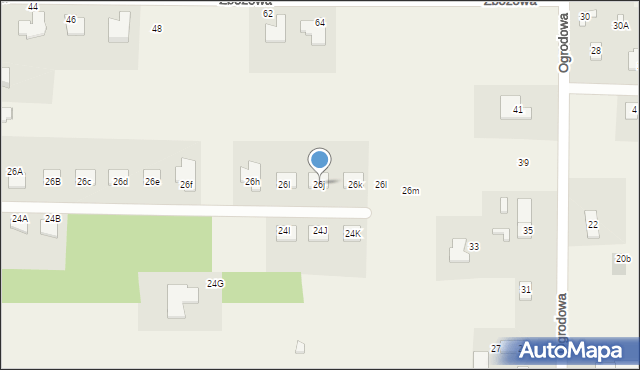 Kruszyn, Północna, 26j, mapa Kruszyn