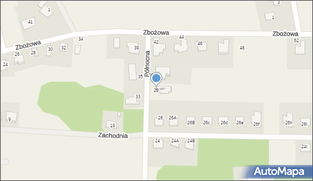 Kruszyn, Północna, 28, mapa Kruszyn