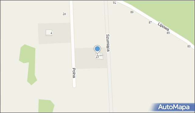 Kruszyn Krajeński, Polna, 13, mapa Kruszyn Krajeński