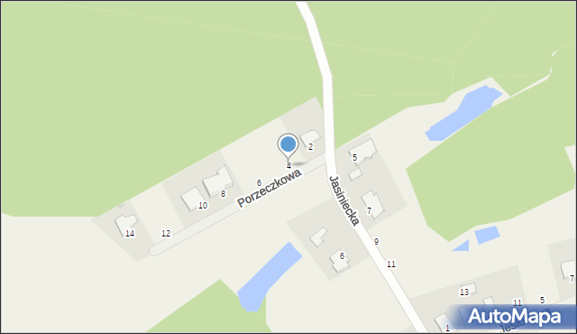 Kruszyn Krajeński, Porzeczkowa, 4, mapa Kruszyn Krajeński