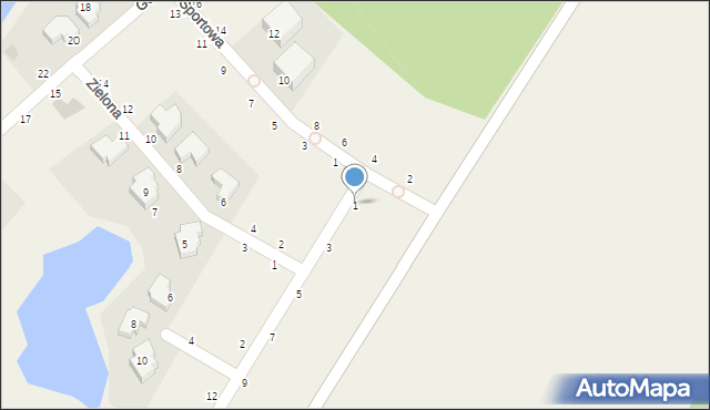 Kryniczno, Pod Lasem, 1, mapa Kryniczno