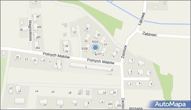 Kryspinów, Polnych Maków, 8, mapa Kryspinów