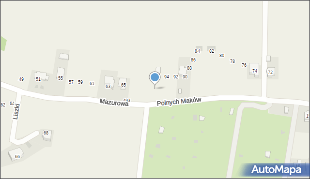 Kryspinów, Polnych Maków, 94a, mapa Kryspinów