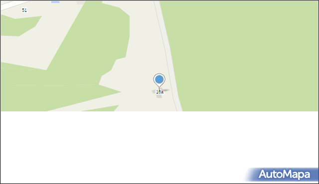 Krzaki, Polna, 16a, mapa Krzaki