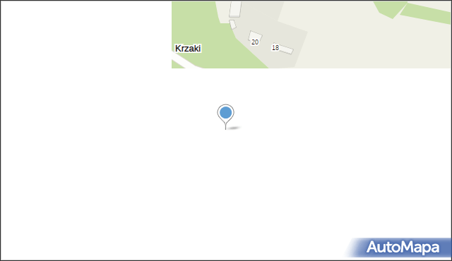 Krzaki, Polna, 22, mapa Krzaki