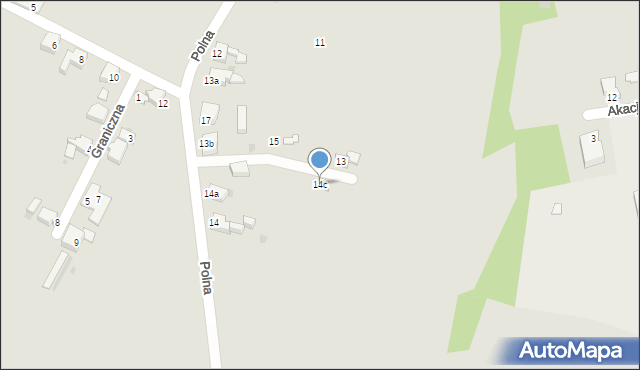 Krzanowice, Polna, 14c, mapa Krzanowice