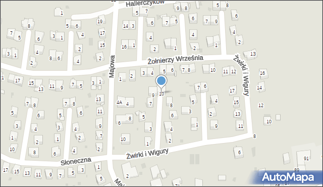 Krzeszowice, Powstańców Śląskich, 10, mapa Krzeszowice