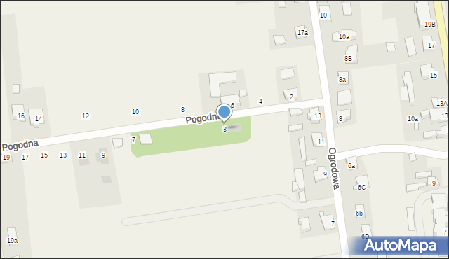 Krzeszyce, Pogodna, 3, mapa Krzeszyce