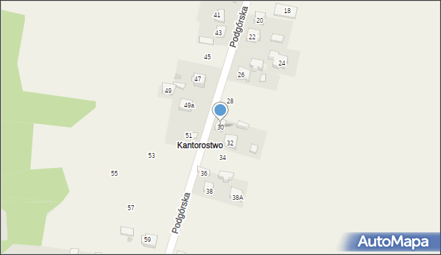 Krzykawka, Podgórska, 30, mapa Krzykawka