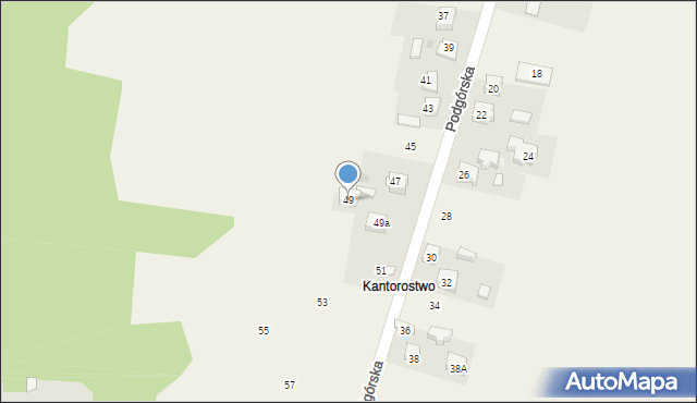 Krzykawka, Podgórska, 49, mapa Krzykawka