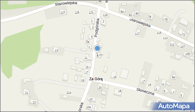 Krzykawka, Podgórska, 6, mapa Krzykawka