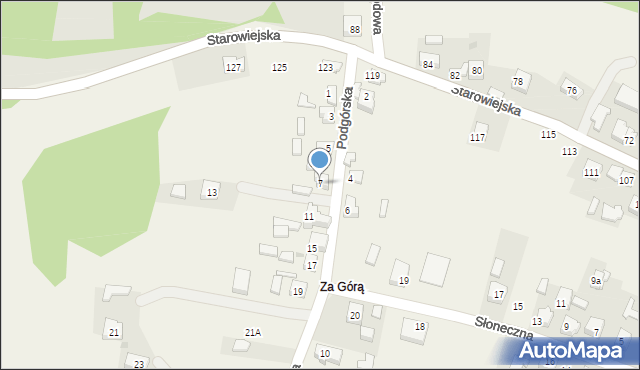 Krzykawka, Podgórska, 7, mapa Krzykawka