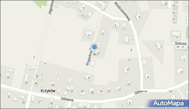 Krzyków, Pogodna, 5d, mapa Krzyków