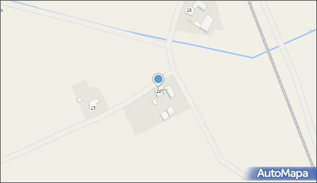 Krzywin, Polna, 14, mapa Krzywin