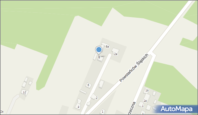 Krzyżowa Dolina, Powstańców Śląskich, 8, mapa Krzyżowa Dolina