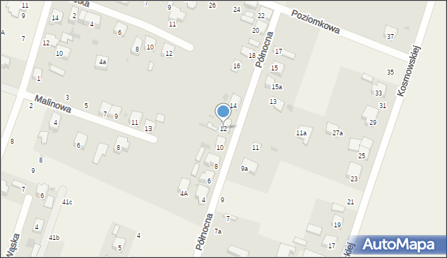 Ksawerów, Północna, 12, mapa Ksawerów