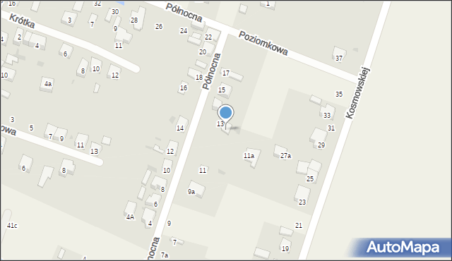 Ksawerów, Północna, 13A, mapa Ksawerów