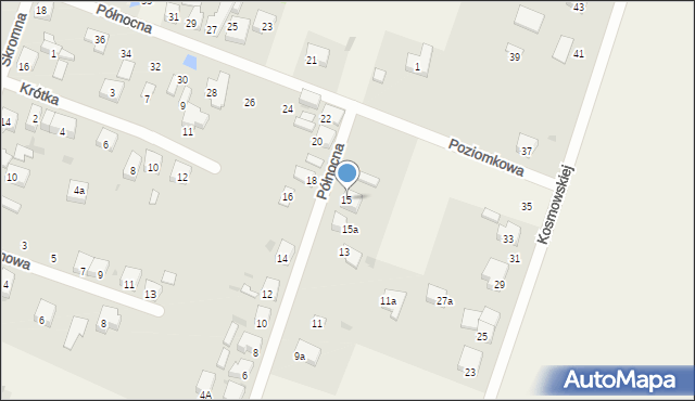 Ksawerów, Północna, 15, mapa Ksawerów
