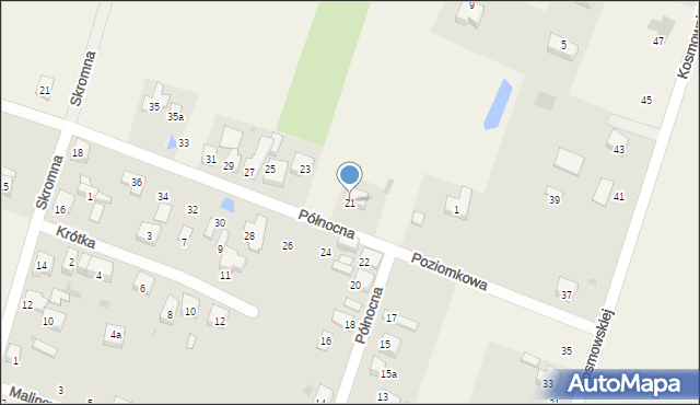 Ksawerów, Północna, 21, mapa Ksawerów