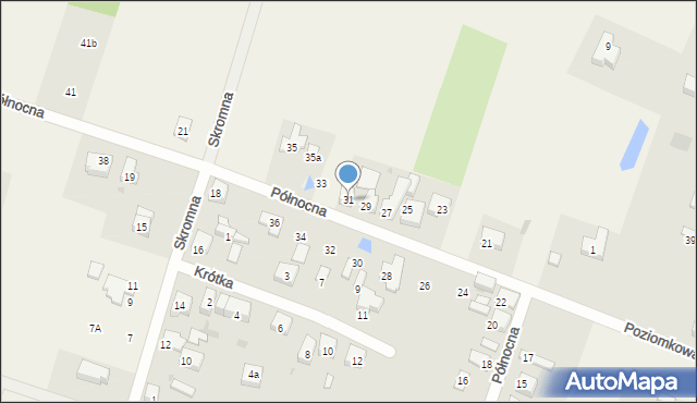 Ksawerów, Północna, 31, mapa Ksawerów