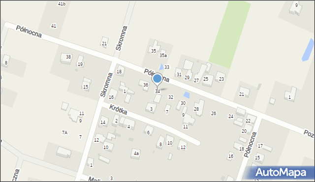 Ksawerów, Północna, 34, mapa Ksawerów