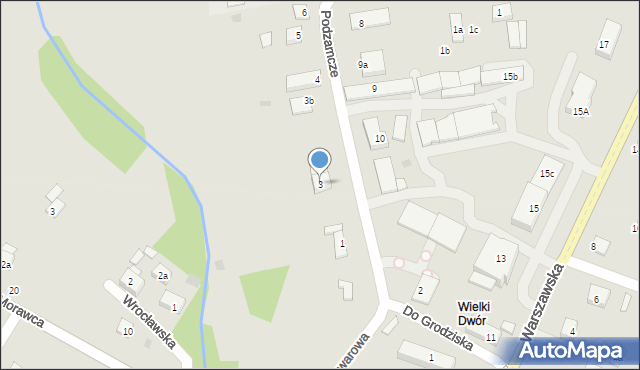 Książ Wielki, Podzamcze, 3, mapa Książ Wielki