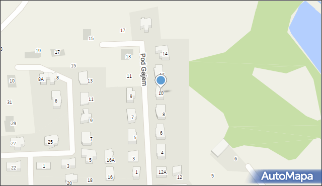 Książenice, Pod Gajem, 10, mapa Książenice