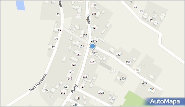 Książenice, Pojdy, ks., 150, mapa Książenice