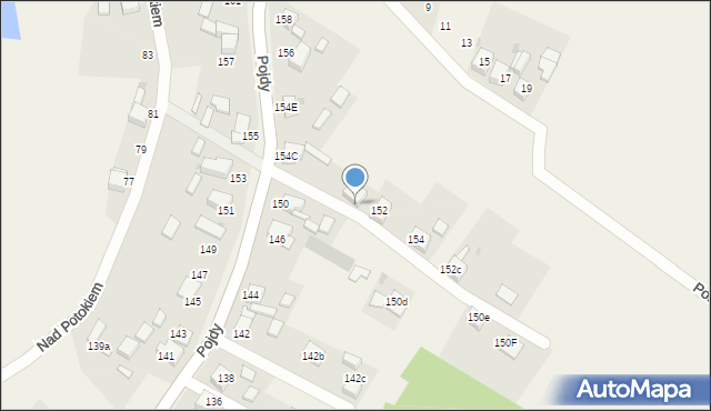 Książenice, Pojdy, ks., 152a, mapa Książenice