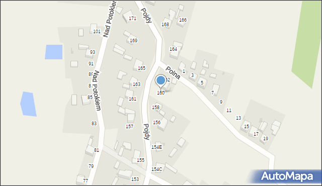 Książenice, Pojdy, ks., 160, mapa Książenice