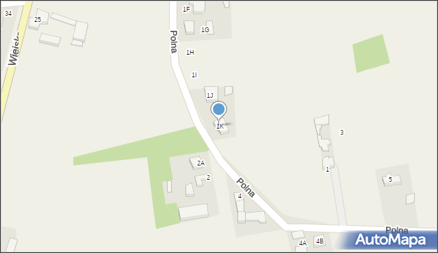 Książenice, Polna, 1K, mapa Książenice