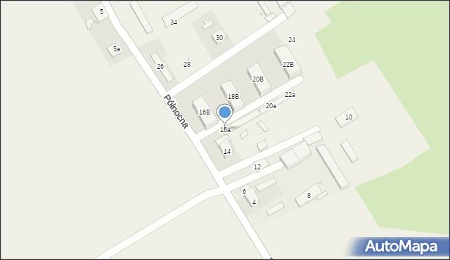 Książki, Północna, 16a, mapa Książki