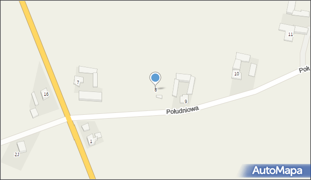 Kuczków, Południowa, 8, mapa Kuczków