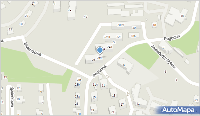 Kudowa-Zdrój, Pogodna, 26/I, mapa Kudowa-Zdrój