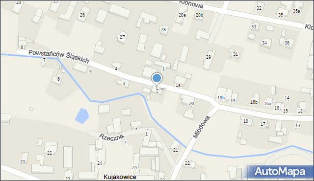 Kujakowice Górne, Powstańców Śląskich, 2, mapa Kujakowice Górne