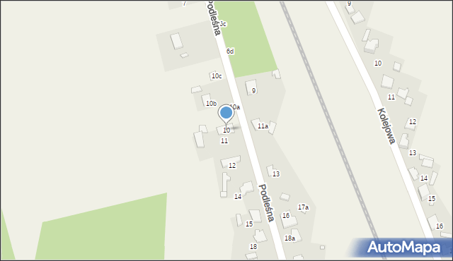 Kuleje, Podleśna, 10, mapa Kuleje