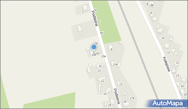 Kuleje, Podleśna, 10b, mapa Kuleje