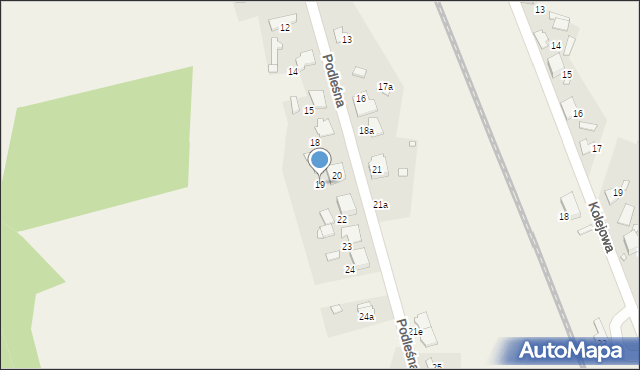 Kuleje, Podleśna, 19, mapa Kuleje